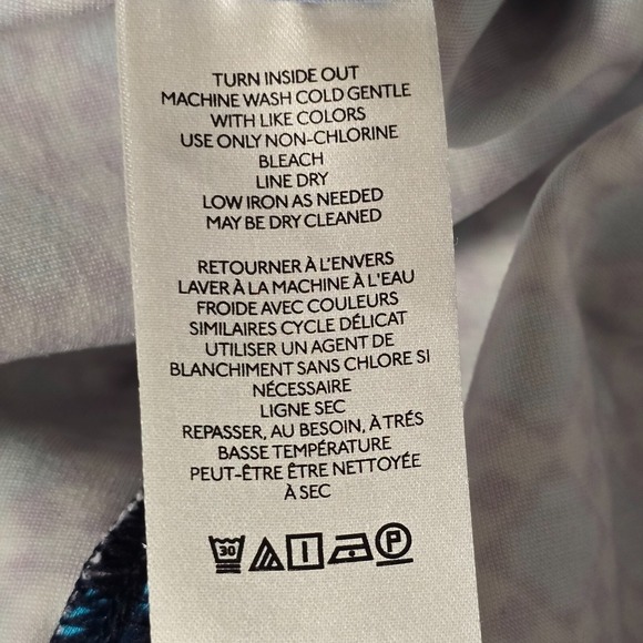 Maeve Anthropologie Pants Womens‎ LP Blue Geometric Stretch Cropped Preppy - Picture 7 of 14